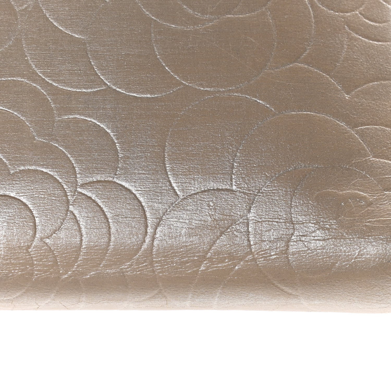 Chanel Lambskin Camellia Embossed Zip Around Organizer Wallet Light Beige 23 of 23