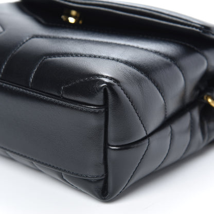 Saint Laurent Calfskin Y Quilted Monogram Toy Loulou Crossbody Bag Black 9 of 10