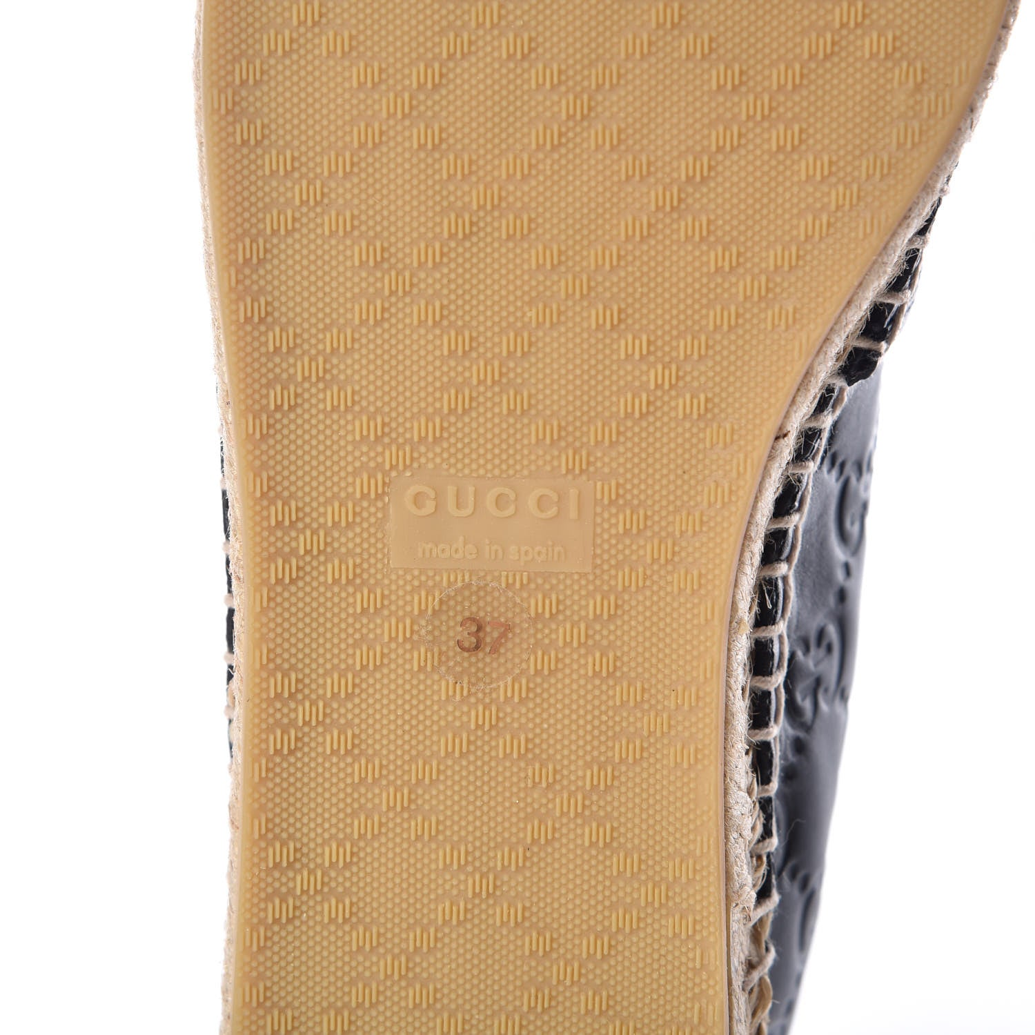 Gucci Guccissima Signature Espadrilles 37 Black 6 of 9