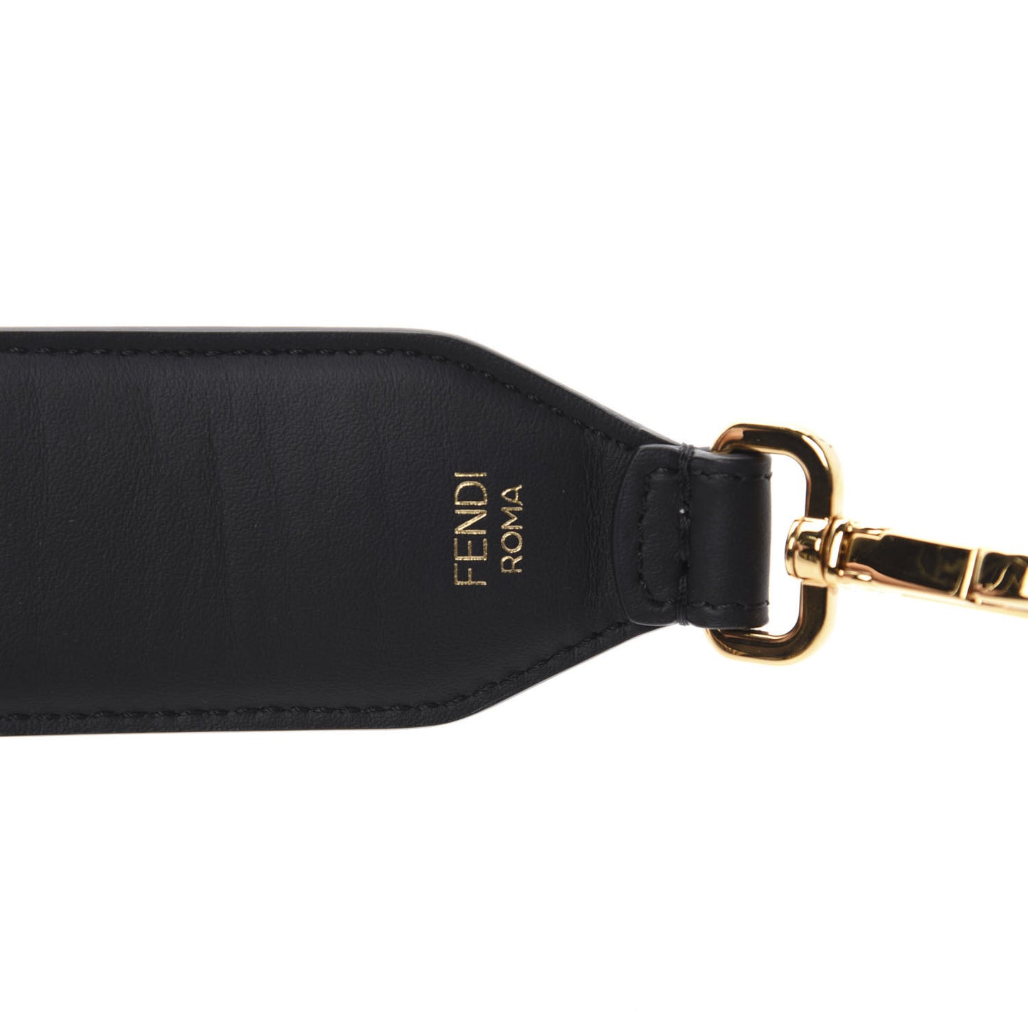 Calfskin F is FF Studded Strap Black