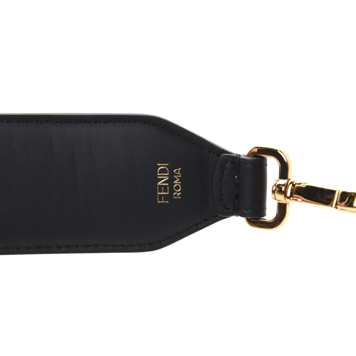 Fendi Calfskin F is FF Studded Strap Black 3 of 4