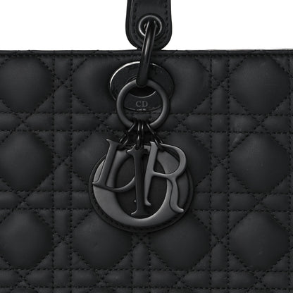 Christian Dior Ultra Matte Calfskin Cannage Large Lady Dior Black 10 of 14