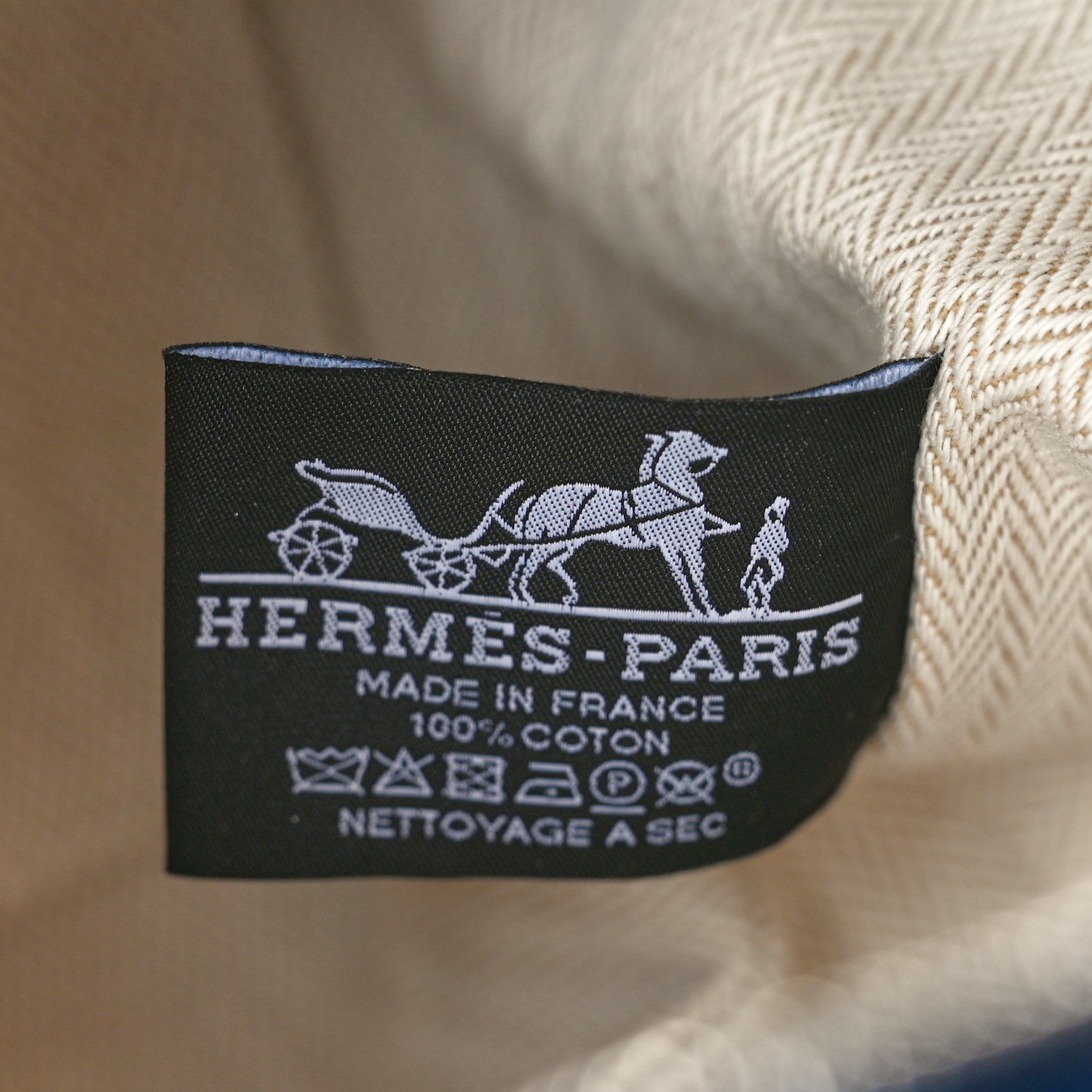 Hermes Canvas Large Bride-A-Brac Pouch Marine 8 of 9