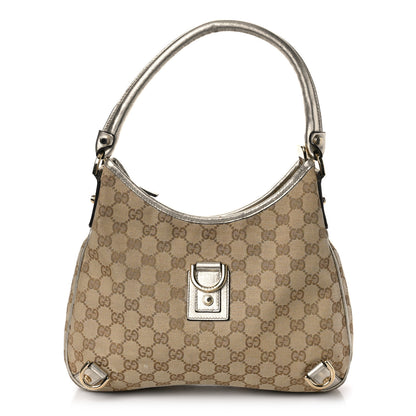 Gucci Monogram Medium Abbey D Ring Hobo Gold 1 of 10