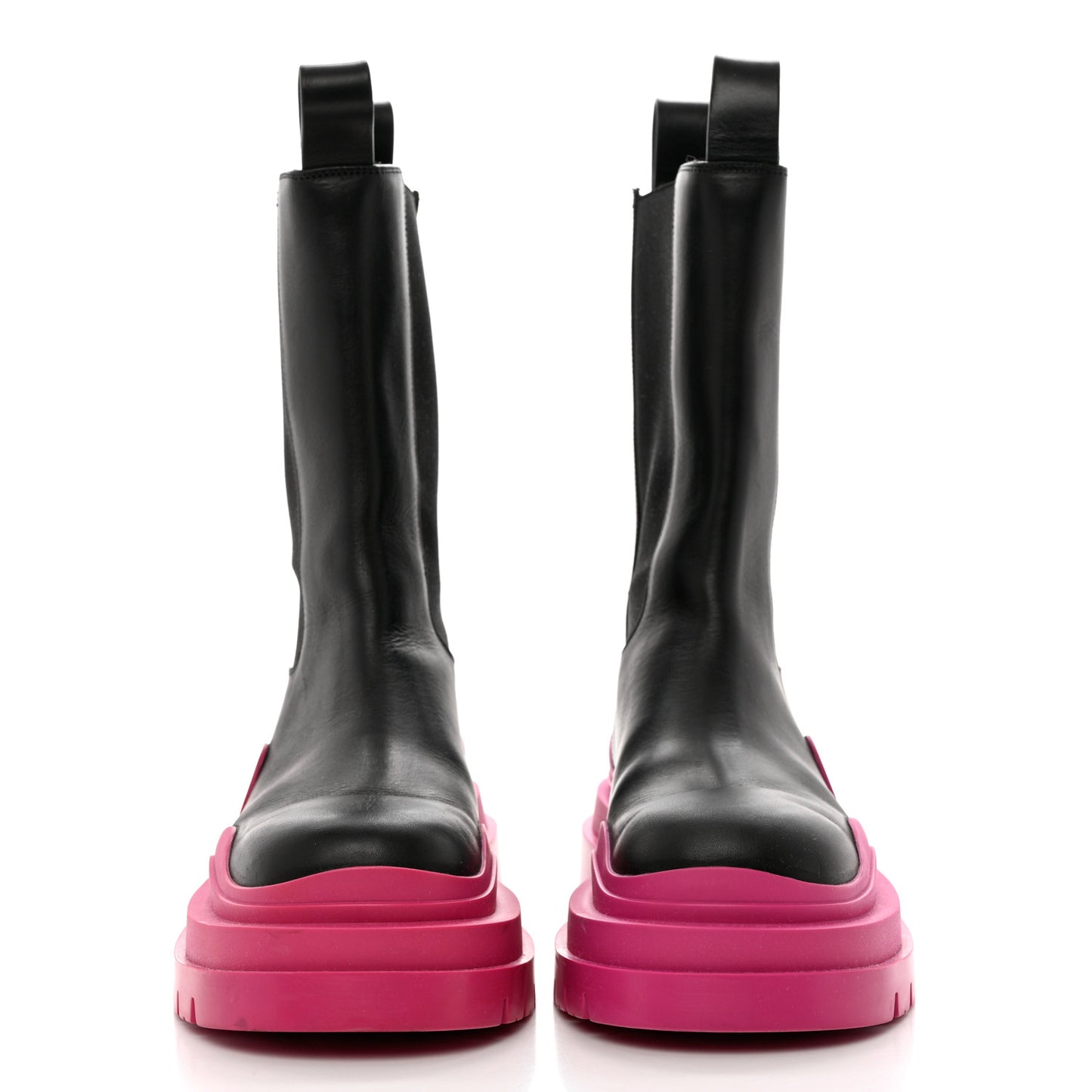 Calfskin The Tire Chelsea Boots 40 Black Hollyhock