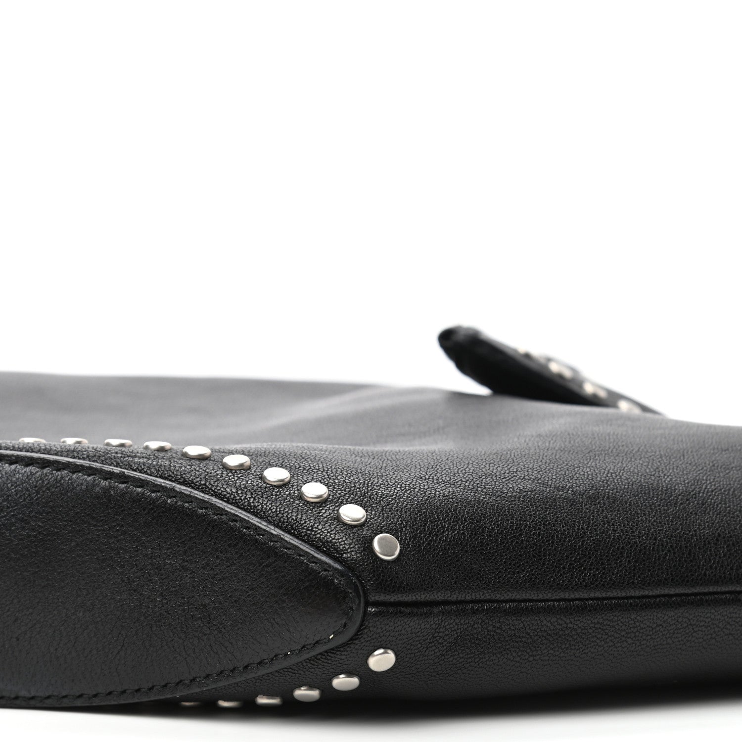 Alexander McQueen Calfskin Studded De Manta Clutch Black 9 of 9