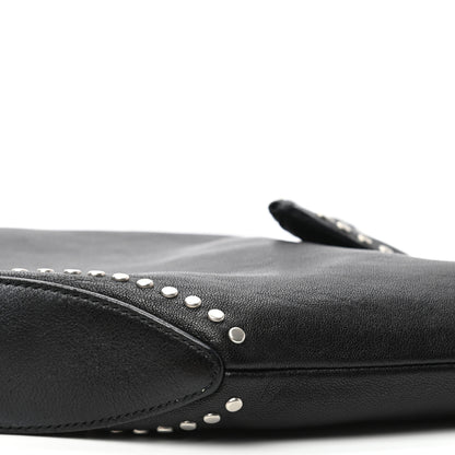 Alexander McQueen Calfskin Studded De Manta Clutch Black 9 of 9