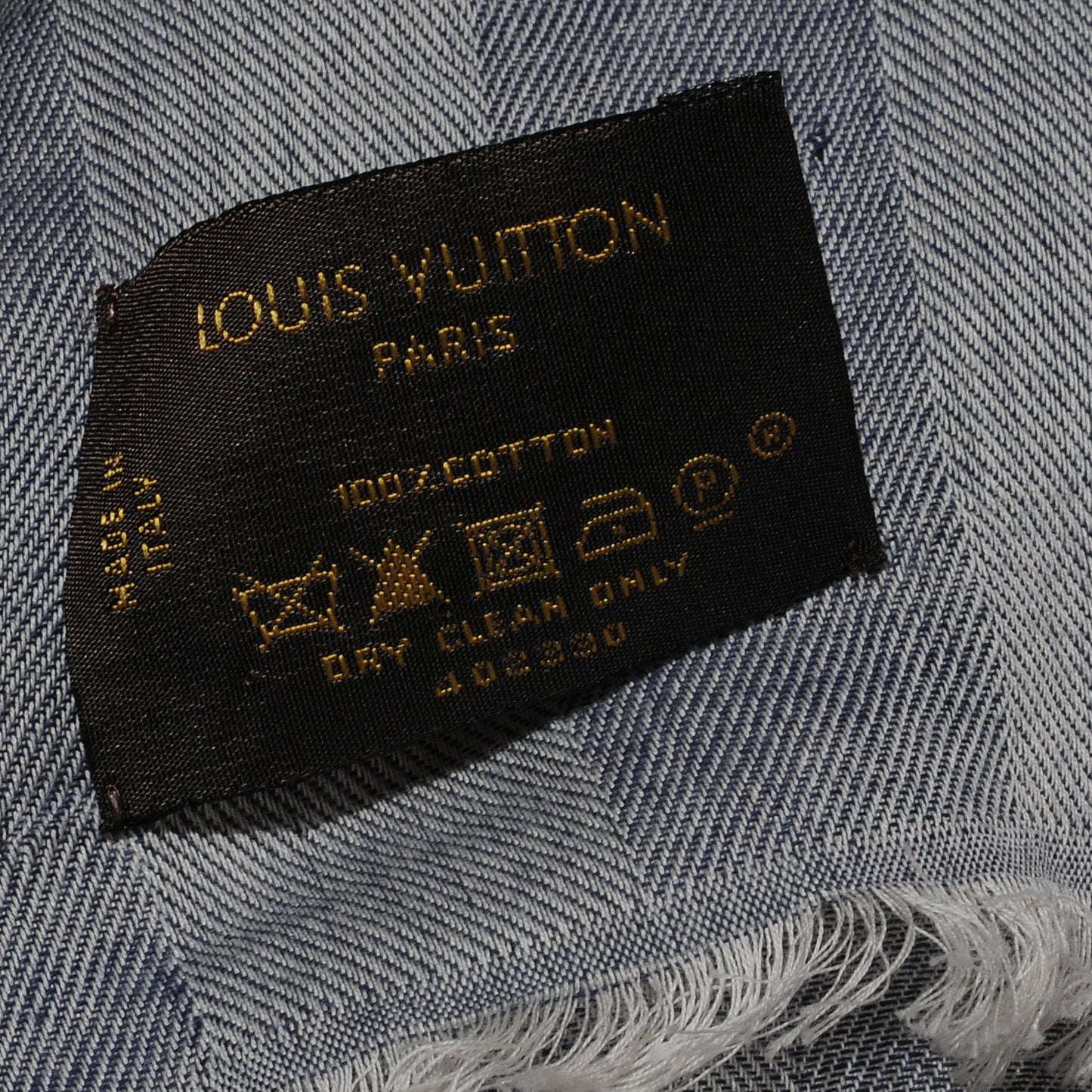 Cotton LV Trunks Summery Shawl Blue