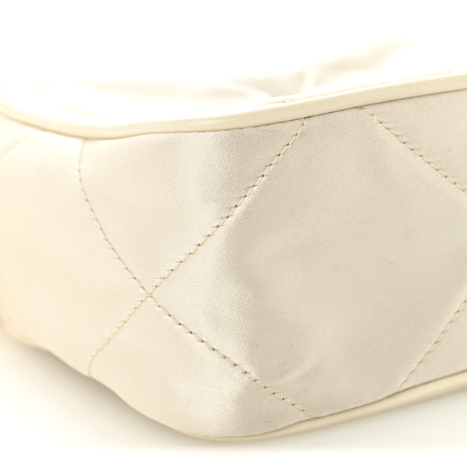 Chanel Satin Quilted CC Tassel Camera Case White 9 of 10
