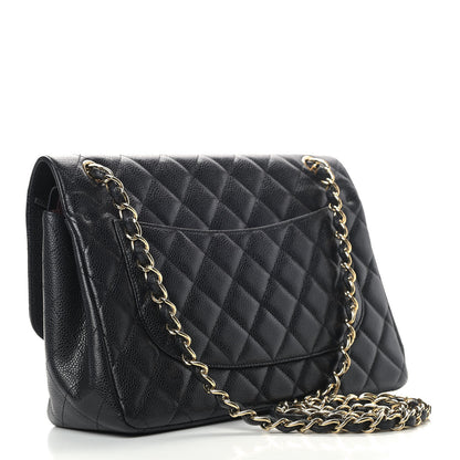 Chanel Caviar Quilted Jumbo Double Flap Black 2 of 13
