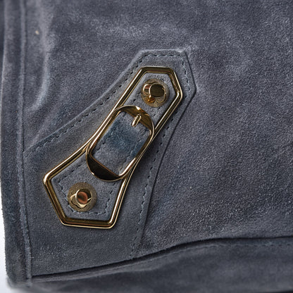 Balenciaga Baby Daim Suede Gold Metallic Edge Hardware City Gris Plomb 14 of 17