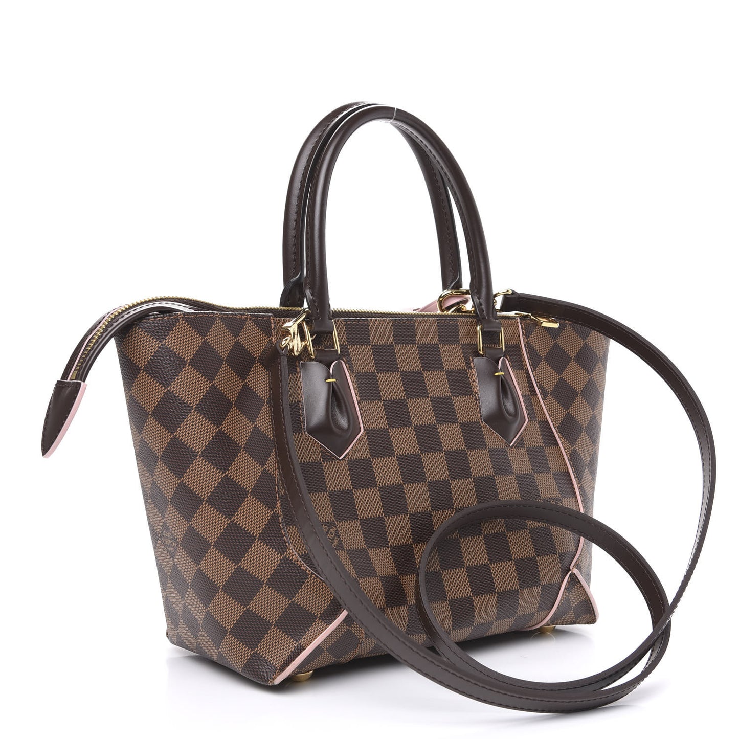 Damier Ebene Caissa Tote PM Rose Ballerine