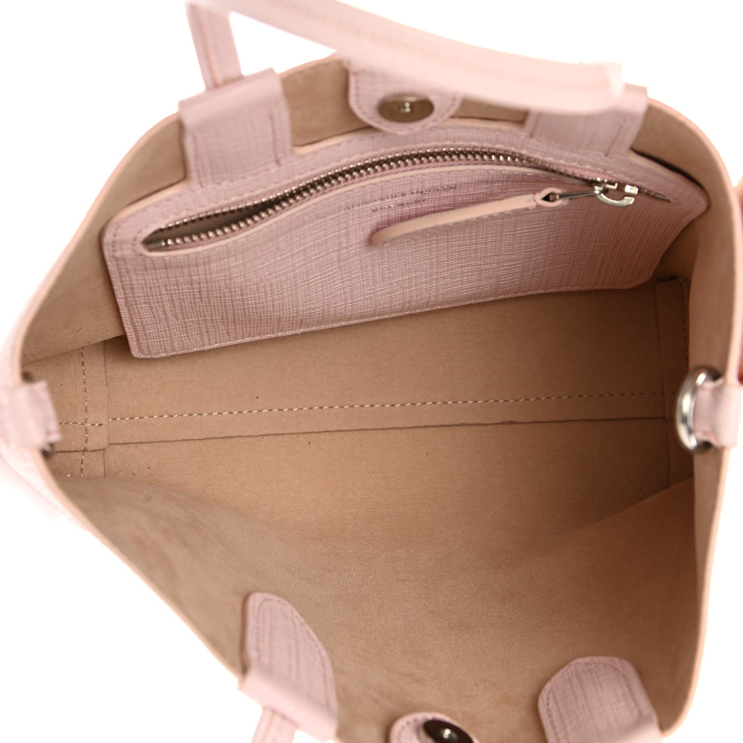Alexander McQueen Saffiano Mini Shopper Tote Pink 5 of 9