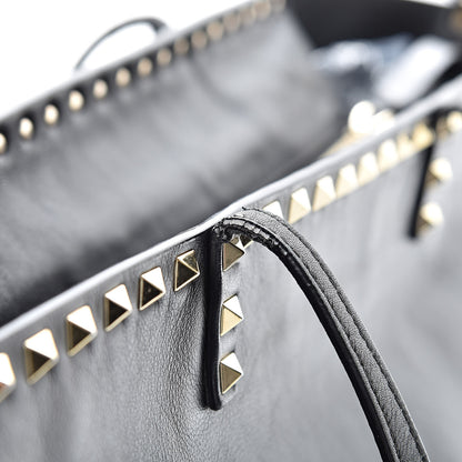 Valentino Garavani Vitello Rockstud Crossbody Tote Black 14 of 15