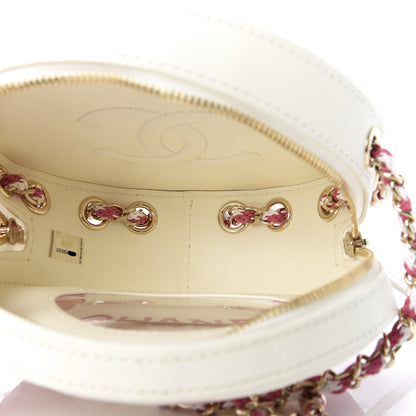 Chanel Lambskin Coco Lifesaver Round Bag Pink White 5 of 8