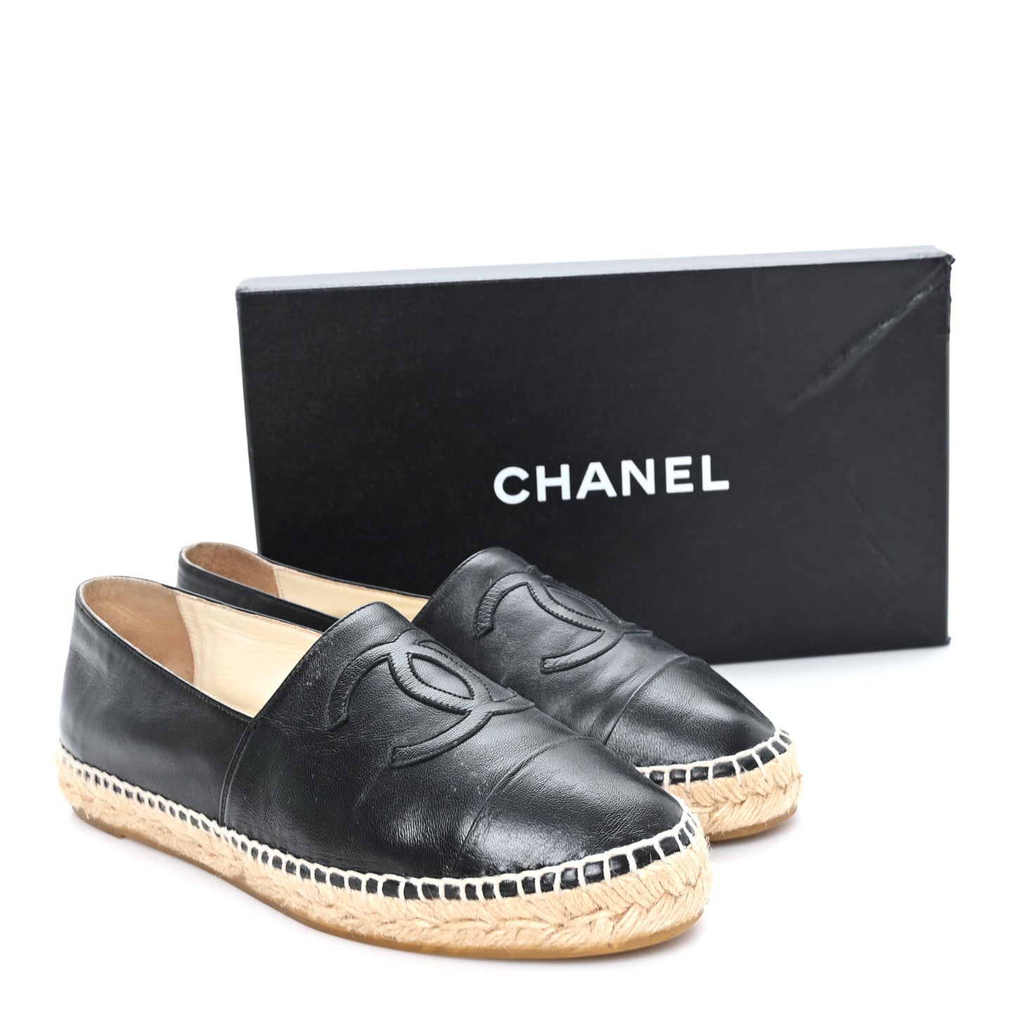 Lambskin CC Espadrilles 40 Black