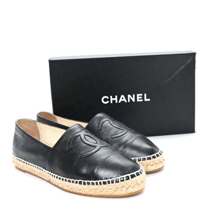 Chanel Lambskin CC Espadrilles 40 Black 10 of 10
