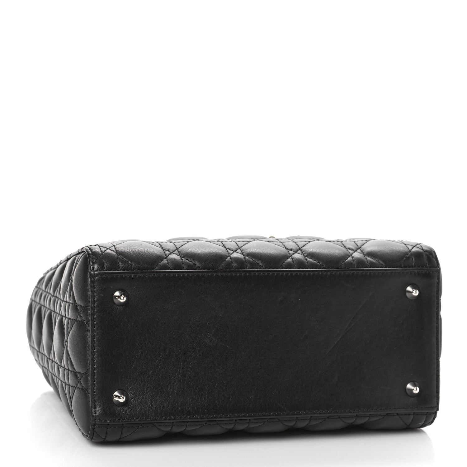Christian Dior Lambskin Cannage Medium Lady Dior Black 4 of 9