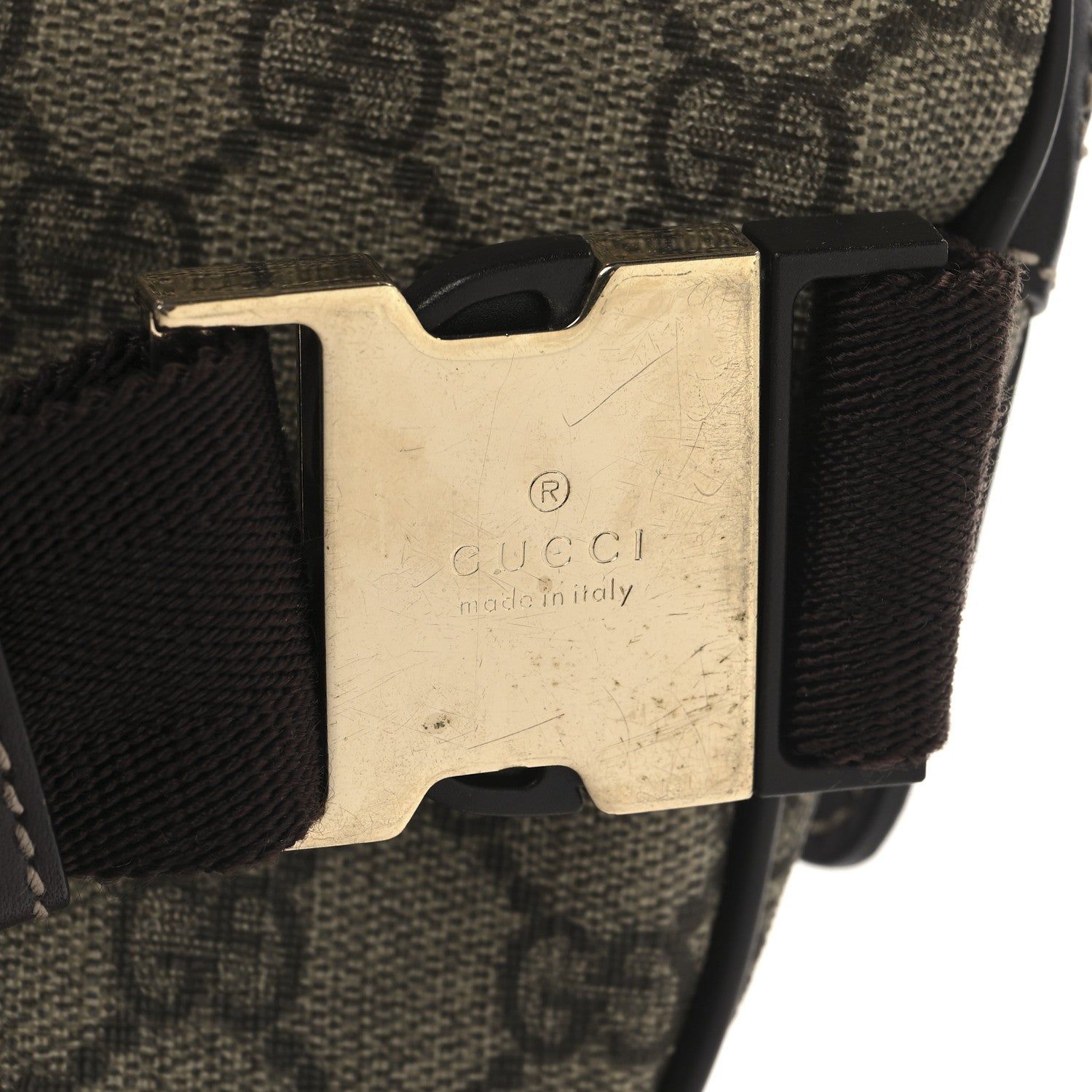 Gucci GG Supreme Monogram Belt Bag Dark Brown 11 of 12