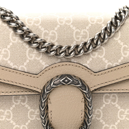 Gucci GG Supreme Monogram Textured Dollar Calfskin Mini Dionysus Shoulder Bag Beige Mystic White Oatmeal 8 of 11