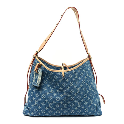 Louis Vuitton Monogram Denim CarryAll MM Blue 1 of 11