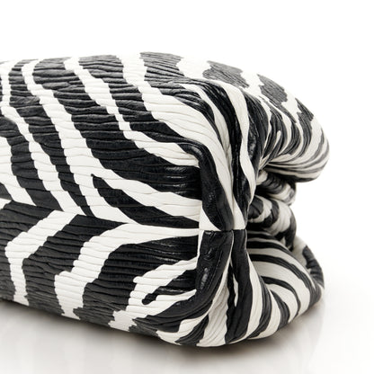 Bottega Veneta Nappa Zebra Print The Pouch Oversized Clutch White Black 11 of 11