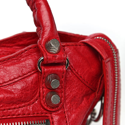 Balenciaga Agneau Giant 12 Silver Hardware Mini City Rouge Cardinal 23 of 25