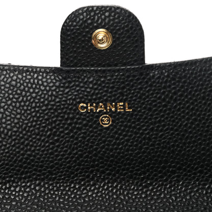 Chanel Caviar Quilted Large Gusset Flap Wallet Black 6 of 11
