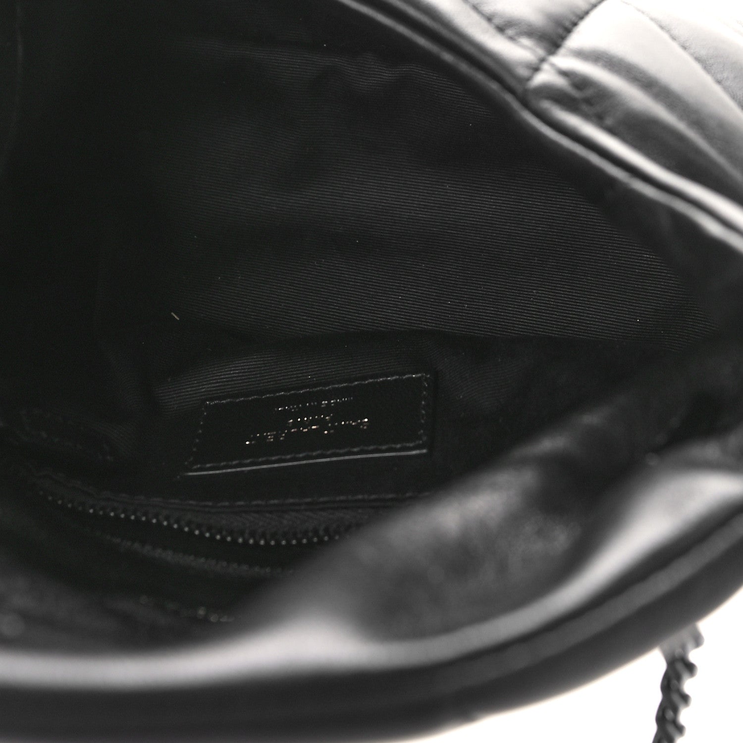 Saint Laurent Lambskin Quilted Toy Loulou Puffer Monogram Monochrome Chain Satchel Black 5 of 9