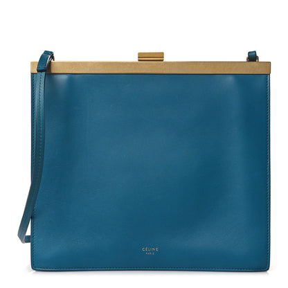 Celine Smooth Calfskin Mini Clasp Bag Teal Blue 1 of 10