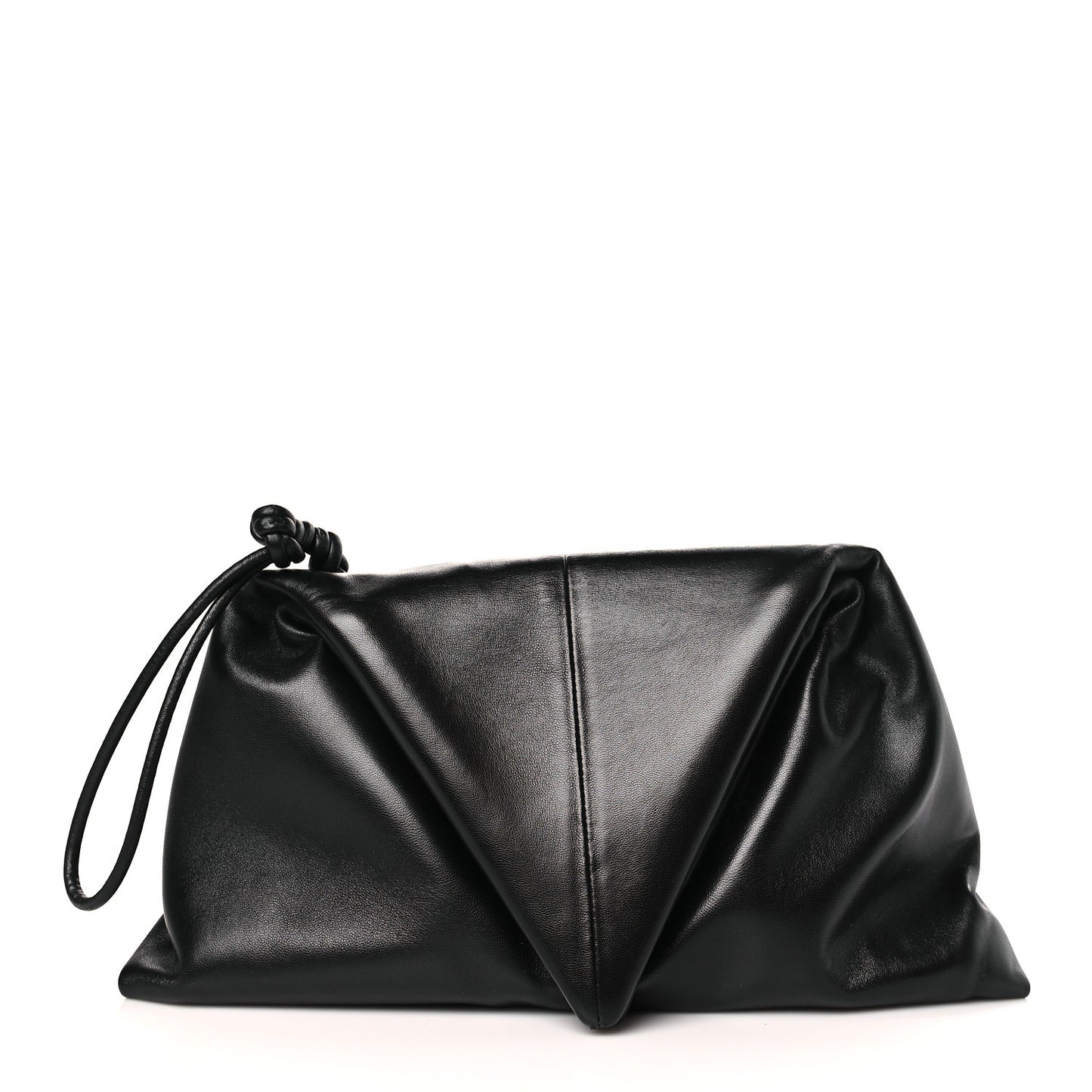 Lambskin BV Trine Clutch Black