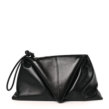 Bottega Veneta Lambskin BV Trine Clutch Black 1 of 8