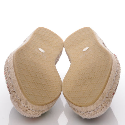 Gucci GG Supreme Monogram Tian Womens Espadrilles 40 Beige Multicolor Red 5 of 8