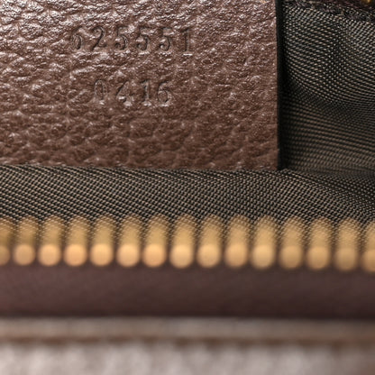 Gucci GG Supreme Monogram Textured Calfskin Web Large Ophidia Cosmetic Case Beige Ebony New Acero 7 of 9