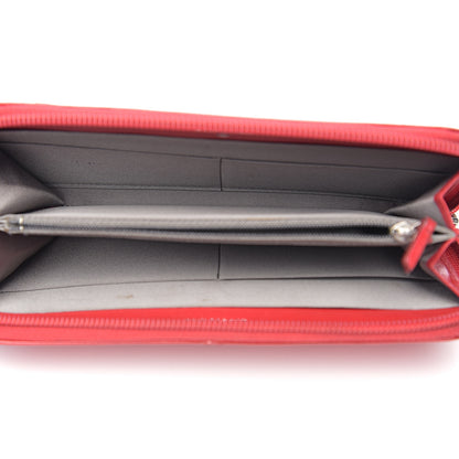 Chanel Patent Calfskin Lucky Symbols Zip Around Wallet Red 4 of 8
