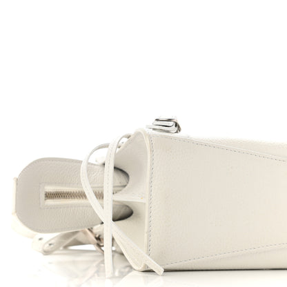 Balenciaga Grained Calfskin Neo Classic Silver Hardware Mini City White 8 of 11