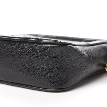 Chanel Caviar Chevron Quilted Camera Case Black 10 of 12