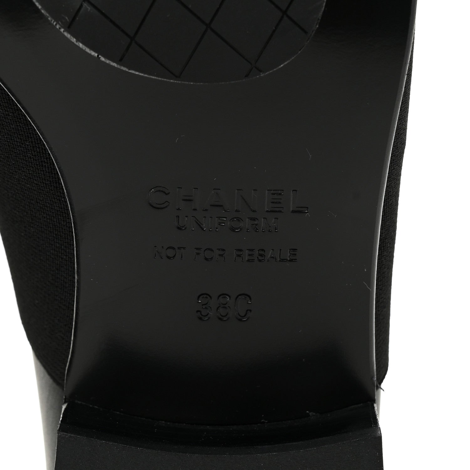 Chanel Calfskin Elastic Lace Up Cap Toe CC Loafers 38 Black 10 of 11