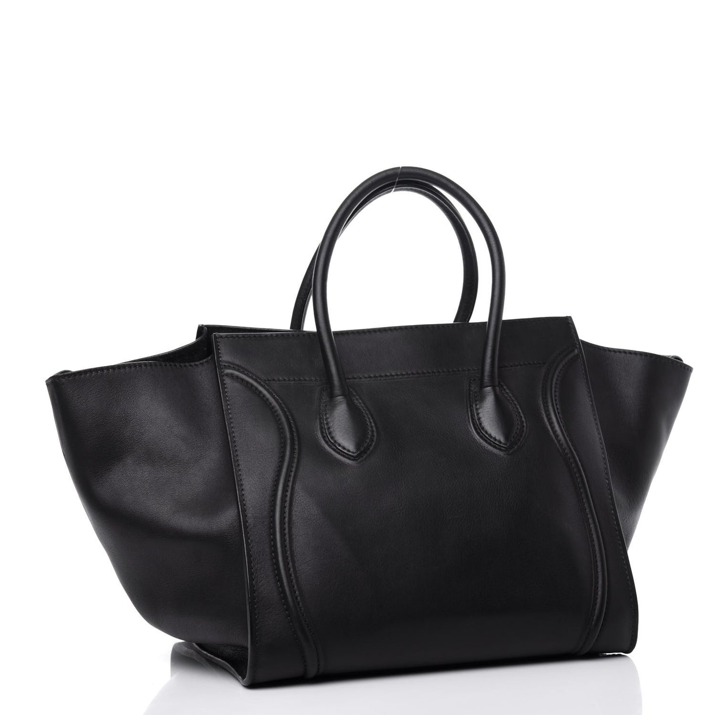 Supple Calfskin Medium Phantom Luggage Black