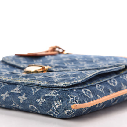 Louis Vuitton Monogram Denim Sac Plat Blue 7 of 10