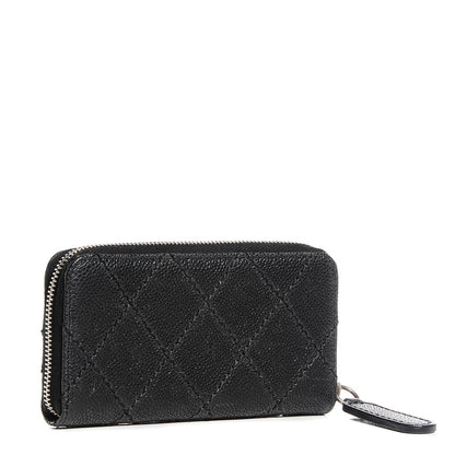 Chanel Caviar Outdoor Ligne Zip Coin Purse Wallet Black 3 of 8