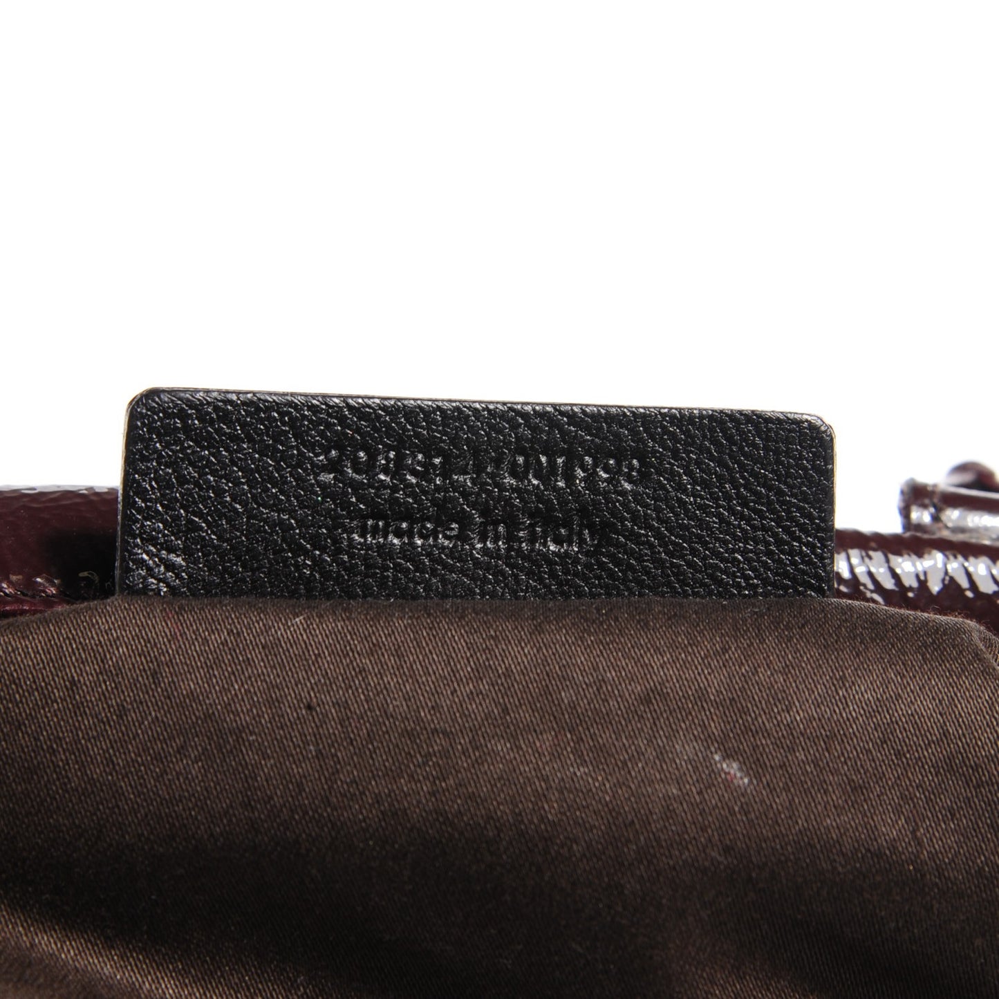 Textured Patent Medium Easy Sac Brown
