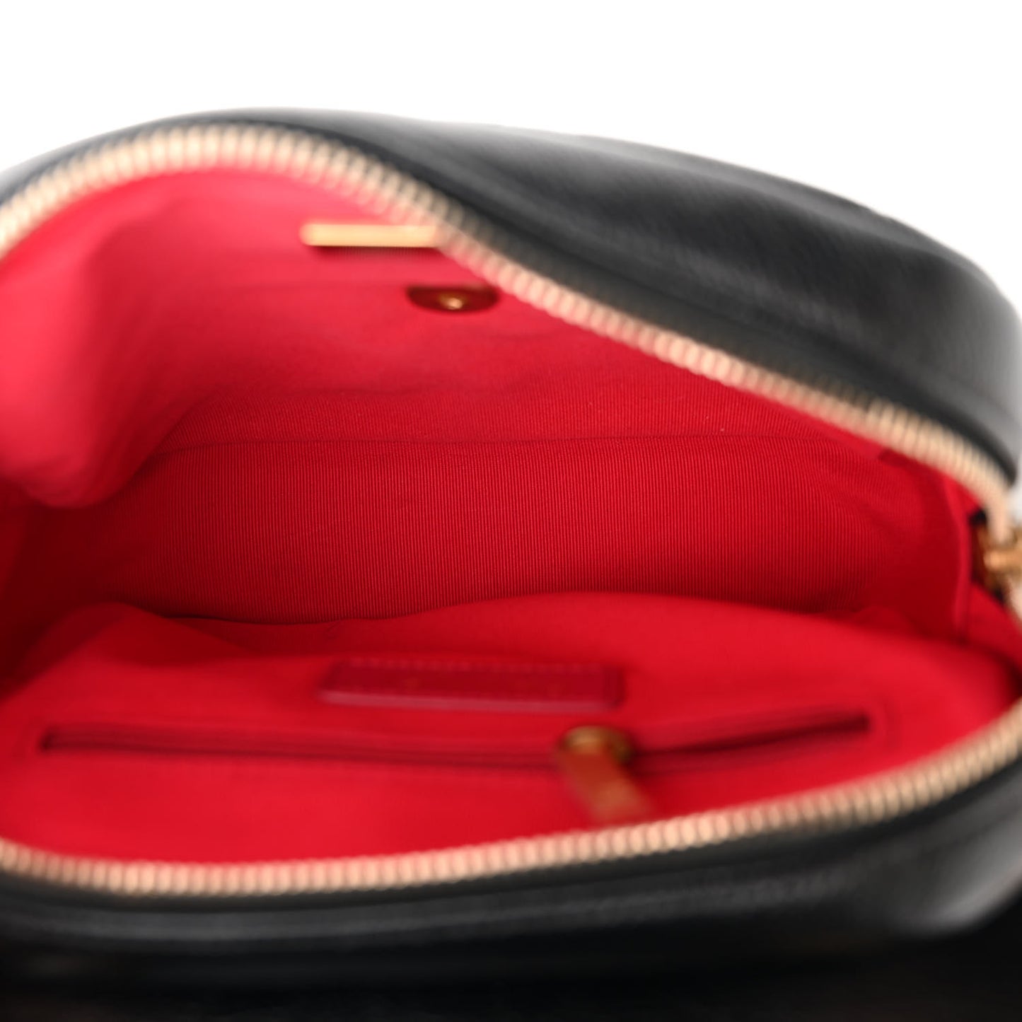 Shiny Caviar Quilted Chain Melody Backpack Black