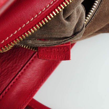 Celine Smooth Calfskin Mini Envelope Luggage Red 8 of 9