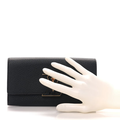 Louis Vuitton Taurillon Capucines Wallet Black 2 of 9