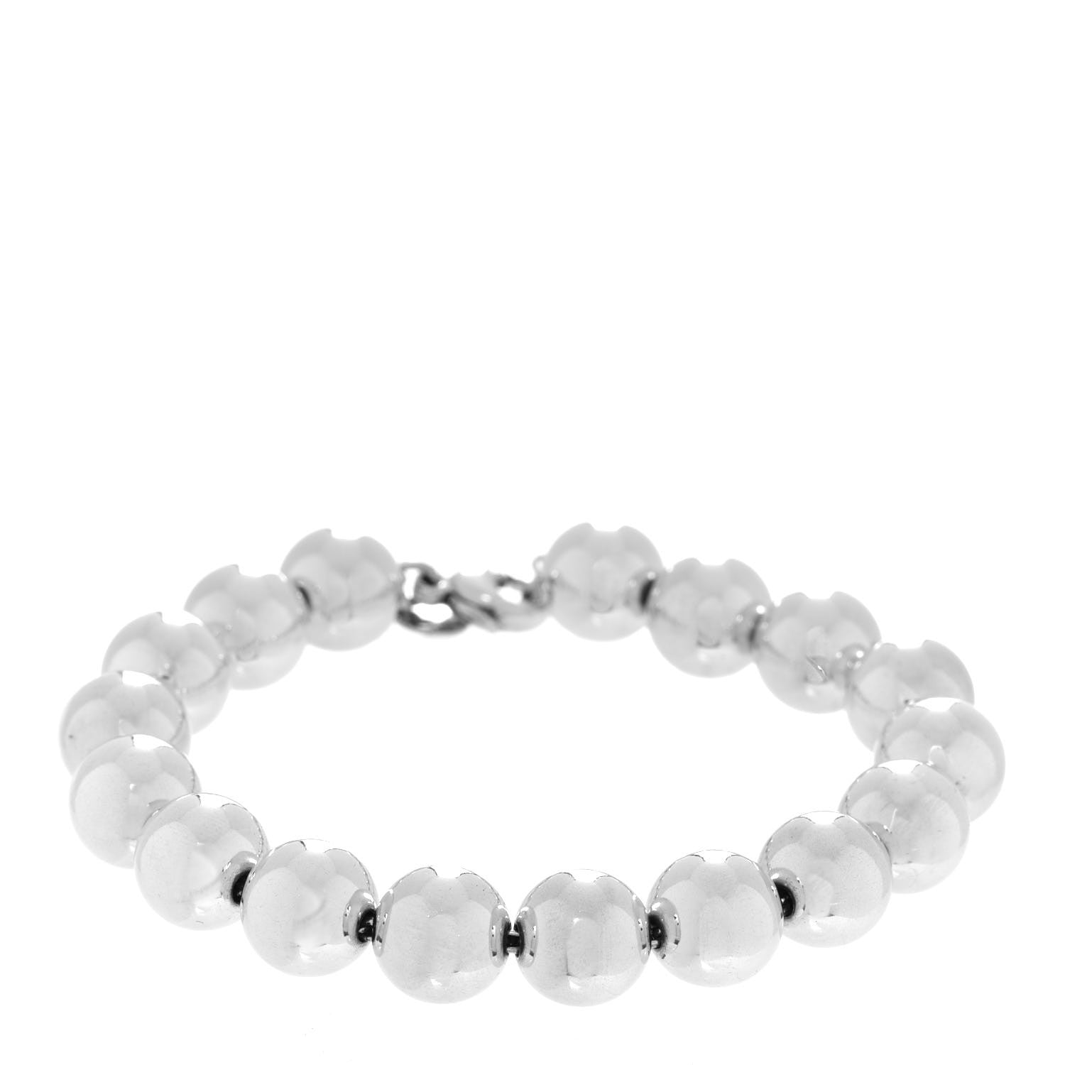 Tiffany Sterling Silver 10mm HardWear Ball Bracelet 1 of 6