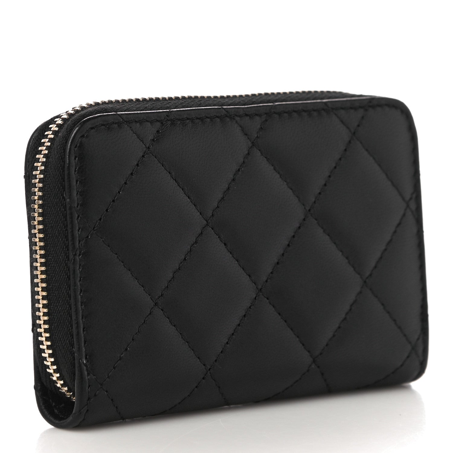 Chanel Lambskin Egyptian Amulet Zip Coin Purse Black 3 of 10