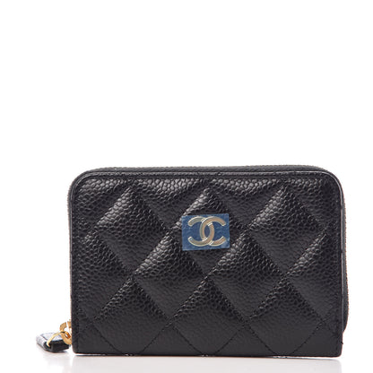 Chanel Caviar Quilted Zip Coin Purse Black 1 of 8