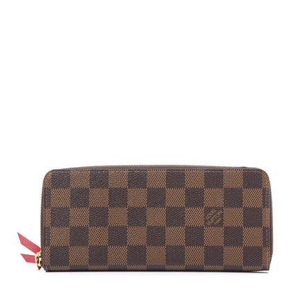 Louis Vuitton Damier Ebene Clemence Wallet Cherry 1 of 9