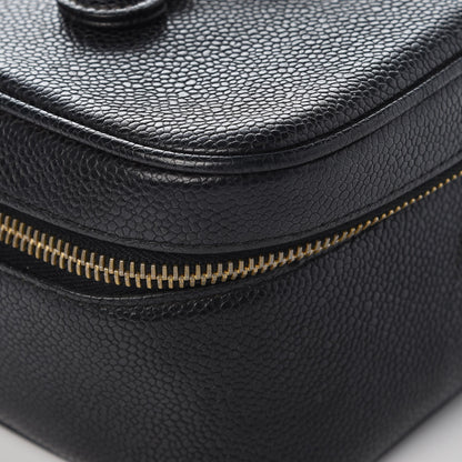 Chanel Caviar Vanity Cosmetic Case Black 7 of 12